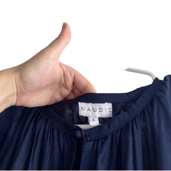 NAUDIC Navy MIDI Short Sleeves Dress Size 10 - Picture 10 of 14